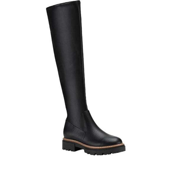 Sun+ stone Jacksonn black Over The Knee Boots NEW size 6.5 - Picture 1 of 7